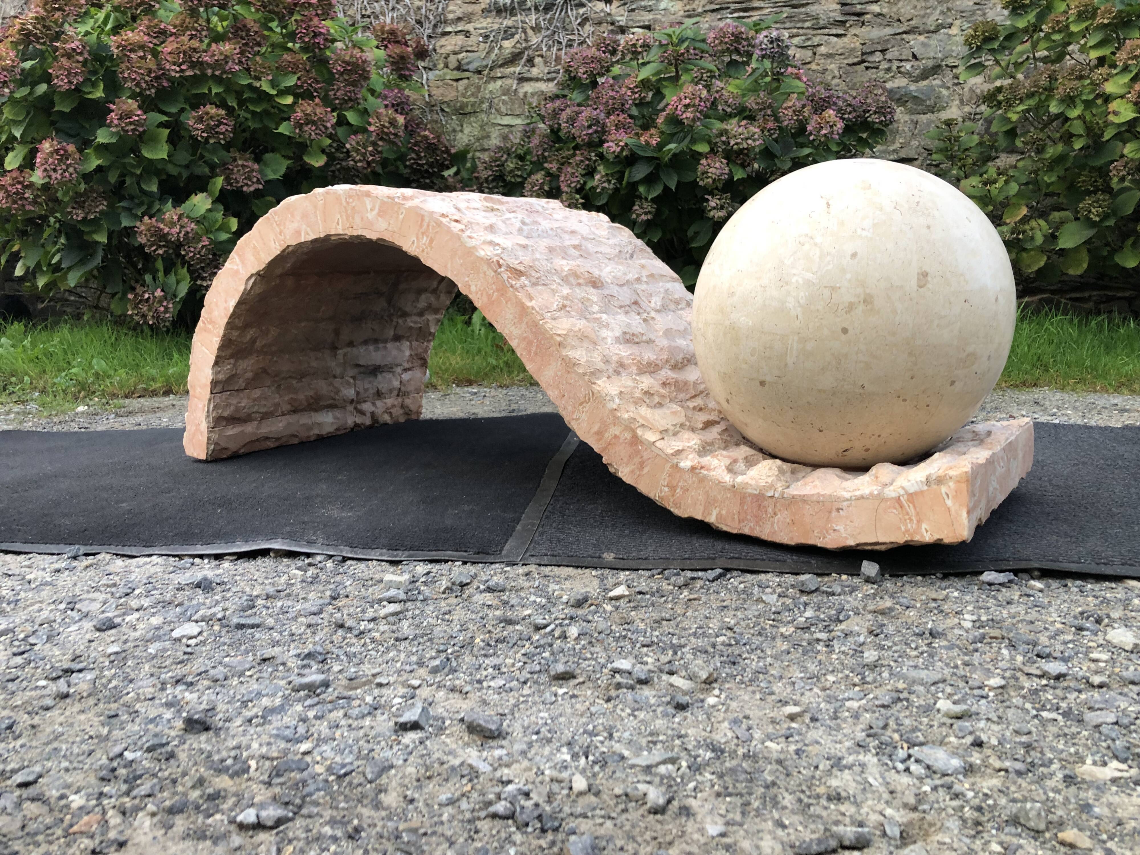 80s design coffee table. made of Mactan travertine stones from Magnussen ponte.