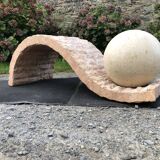 80s design coffee table. made of Mactan travertine stones from Magnussen ponte.