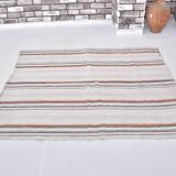 Tapis Kilim Oushak d'Anatolie à rayures