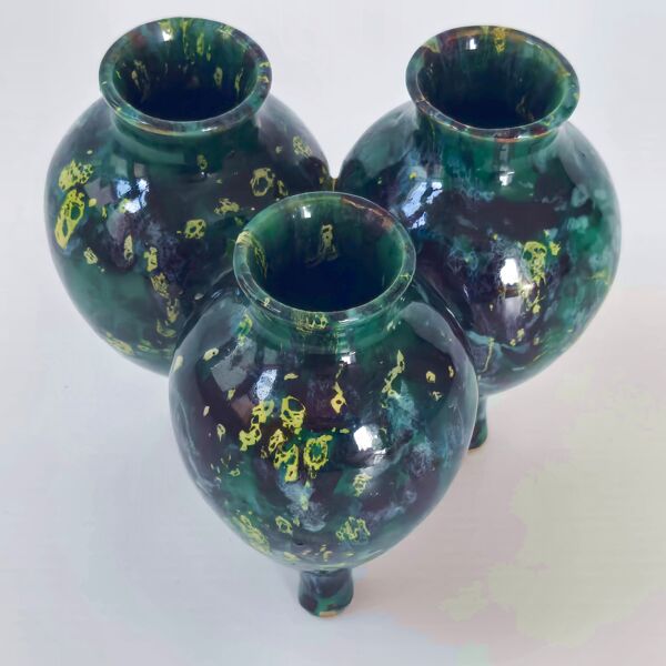 Vase triple soliflore vintage 1950