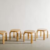 Vintage Finnish Children Stools by Alvar Aalto Produced by Artek, 1980s