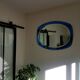 Miroir sur plaque de verre bleu 60×80 cm