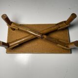 Vintage bamboo and rattan step stool