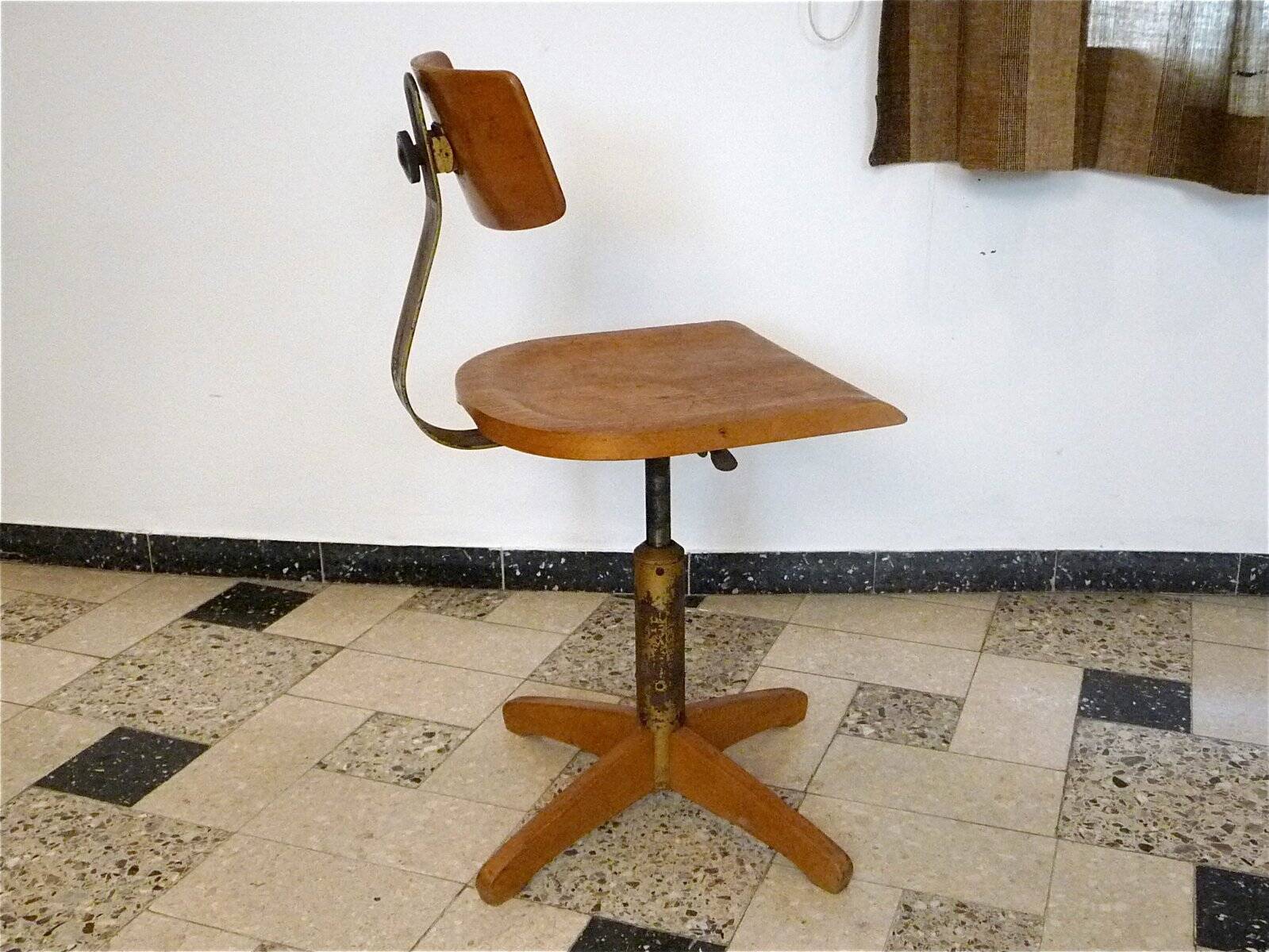 Model 350 industrial swivel desk chair by Ama Elastic, West-Germany, 1950s