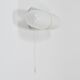 White double wall lamp Bauhaus Wilhelm Wagenfeld, Linder Germany, 1950s