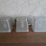 Ikea lamp ice cube frosted glass vintage