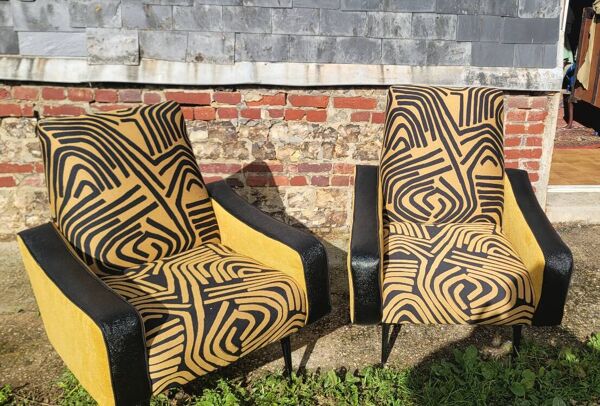 Paire de fauteuils dans le goût de Zanuso, années 60