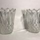 Paire ancien vase verre moulé France années 70 vintage