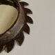 Brutalist wrought iron sunburst mirror, 1970