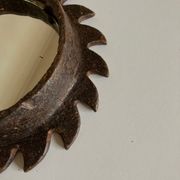 Miroir soleil brutaliste en fer battu 1970