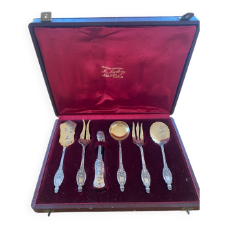 Solid silver mignardises cutlery set