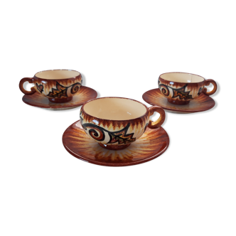 P. Fouillen ceramic cups