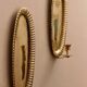 Vintage Swedish Oval Brass Wall Sconces