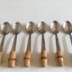 Set of 6 teaspoons bamboo 1960 mid century riviera