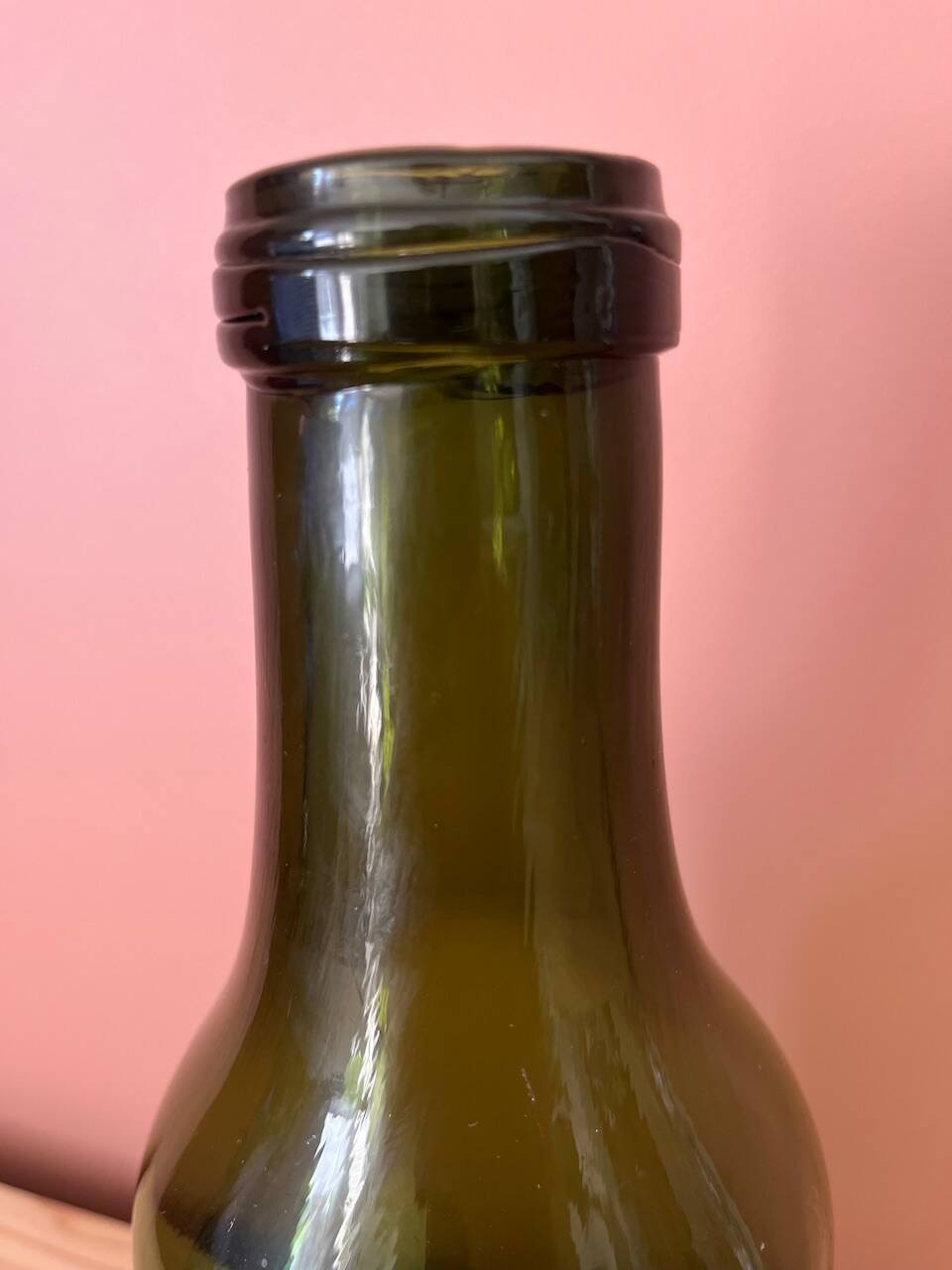 Antique bottle made of thick glass