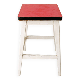 Red formica stool