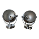Pair of chrome "eye ball" wall lights 1970