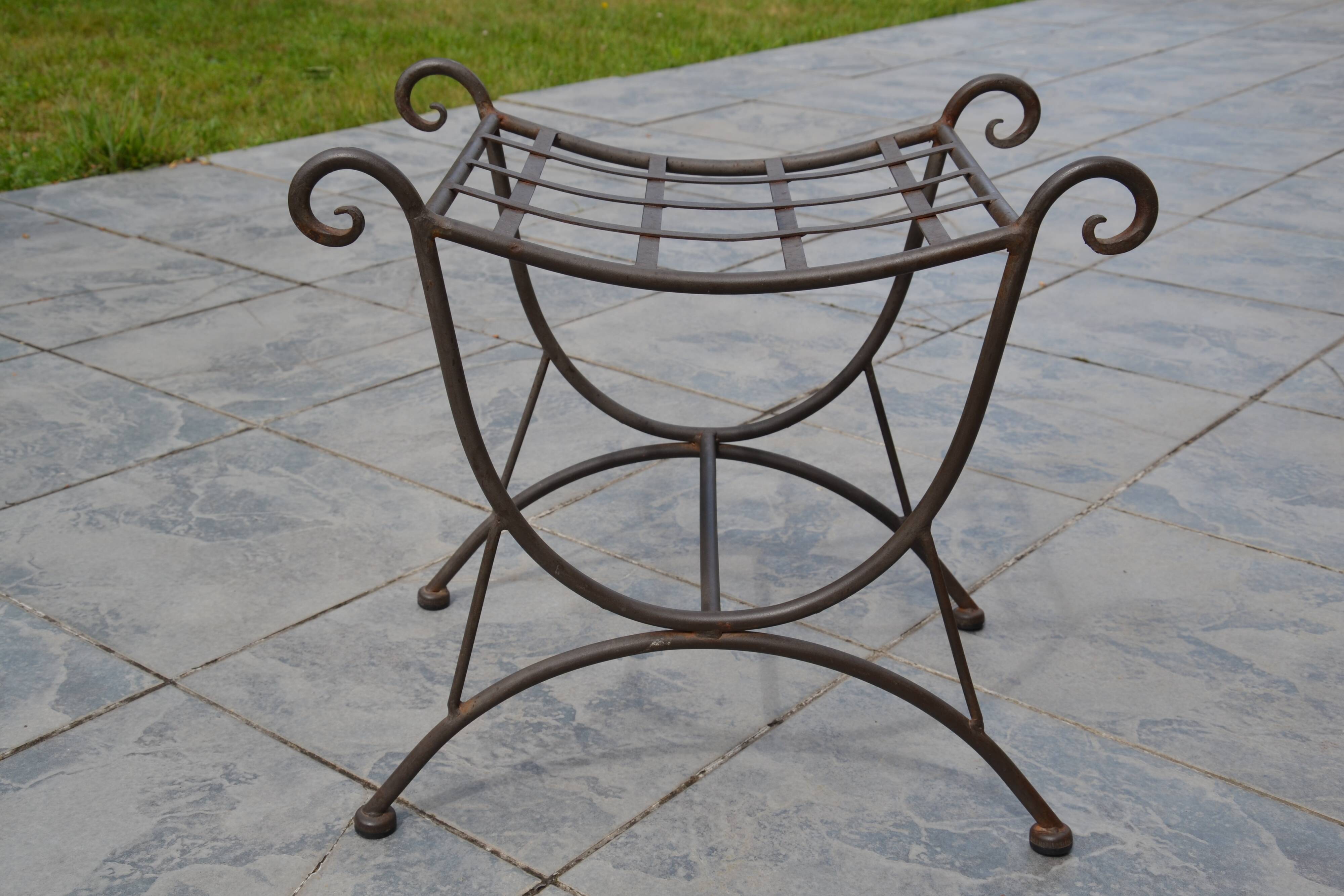 Curule stool/seat in Neo-Classical Empire style