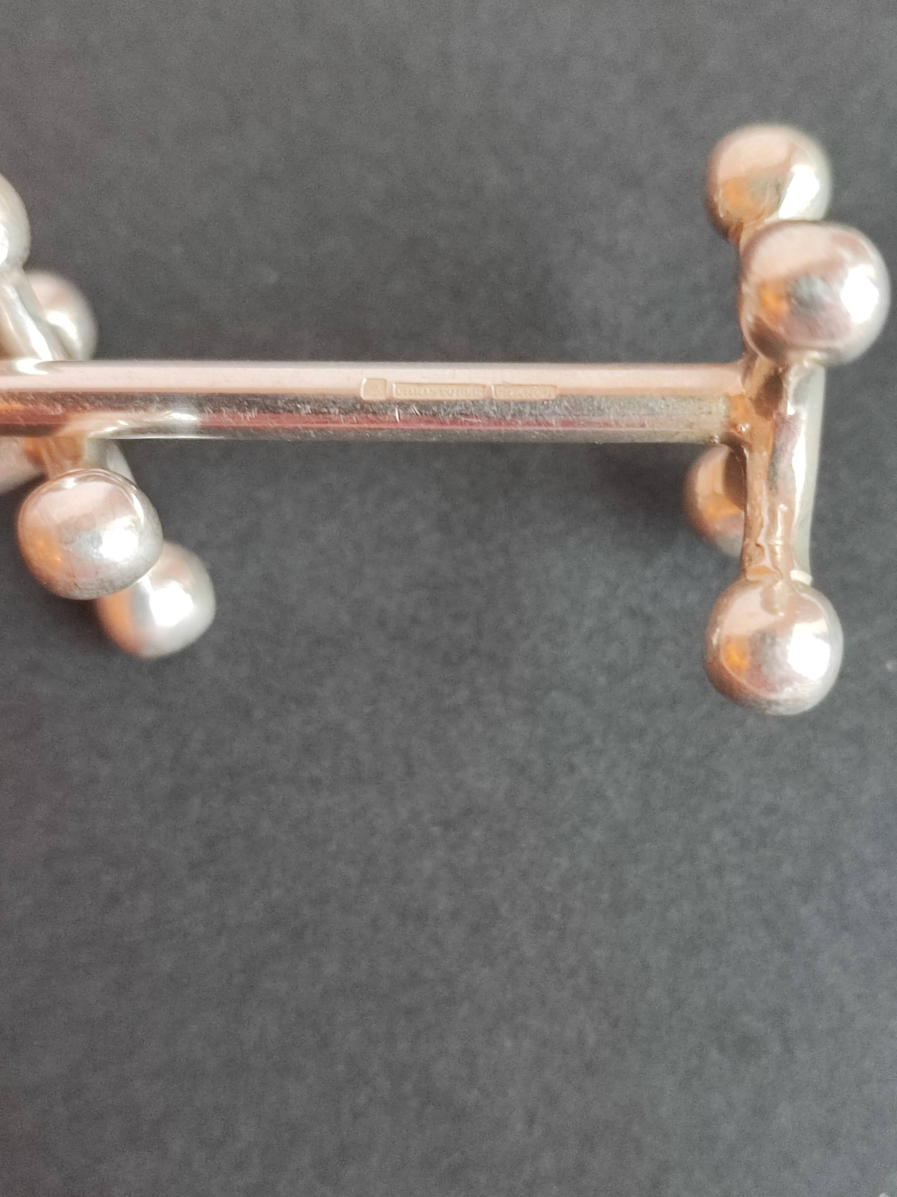 6 porte-couteaux en métal argenté Christofle