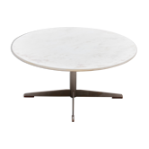 Table basse ronde en marbre du milieu du siècle, années 1960