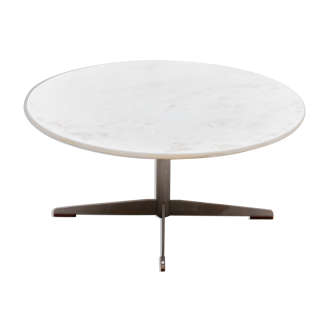 Table basse ronde en marbre du milieu du siècle, années 1960