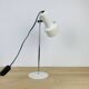 Lampe spot blanche et tige chromée, vintage