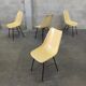 Set of 4 fiber and metal chairs by Miroslav Navratil for Vertex 1960