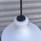 Scandinavian pendant light in white opaline glass