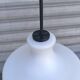 Suspension scandinave en verre opalin blanc