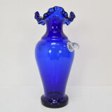 Art Czech Glass Vase, by Glasswork Novy Bor, 1950's.