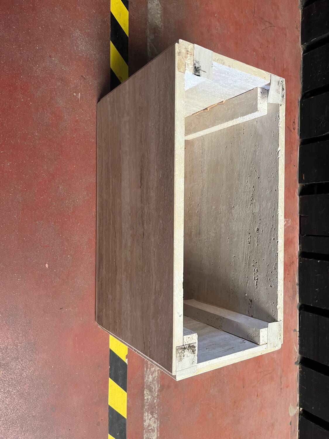 Travertine coffee table