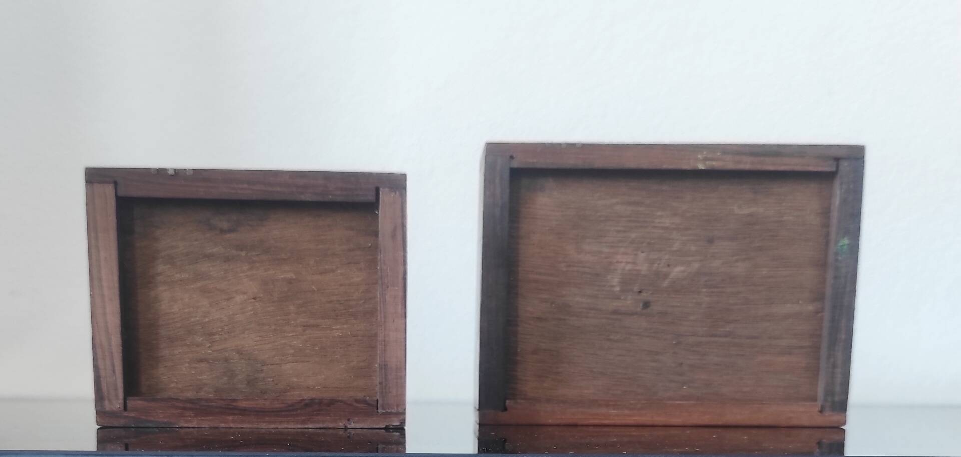 Vintage pocket trays in rosewood and brass – style A