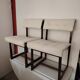 chaises de Henning Sorensen en palissandre massif et lainage blanc
