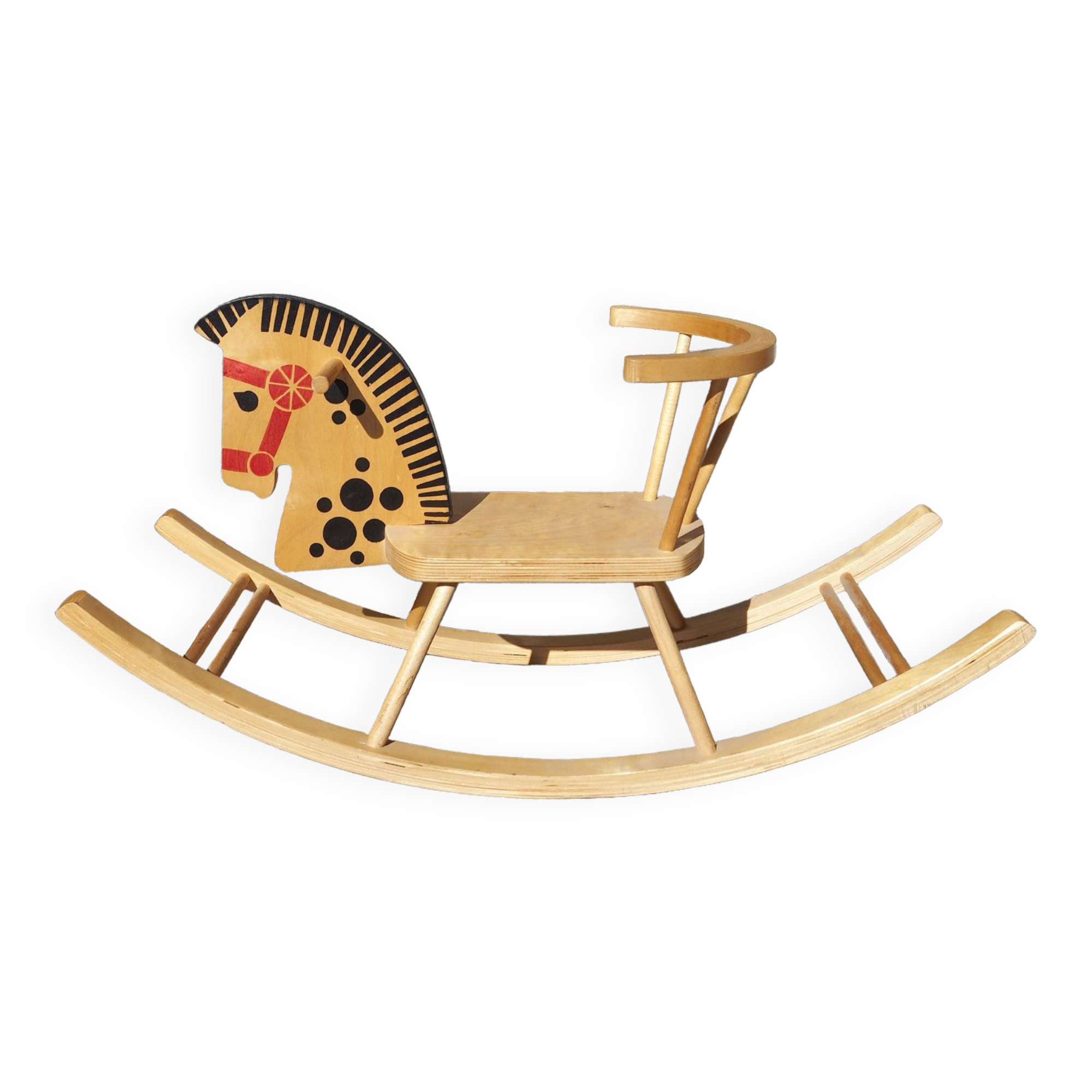 Wooden rocking horse