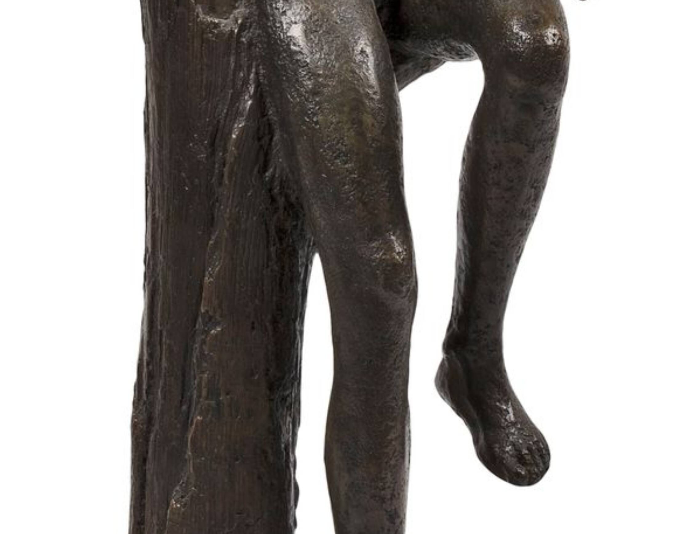 Jean-Pierre Alaux - Bronze Sculpture - Woman sitting on a branch - Signed