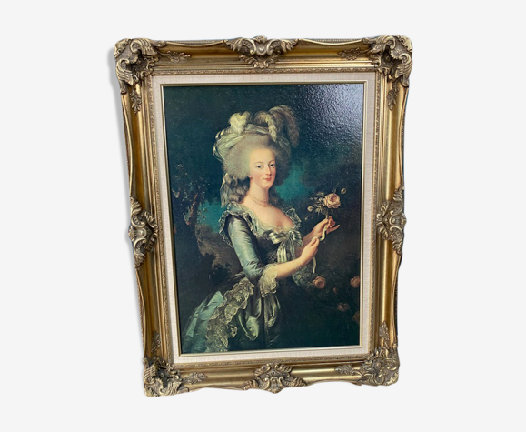 Tableau d'un procédé sur toile de Marie-Antoinette