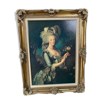 Tableau d'un procédé sur toile de Marie-Antoinette