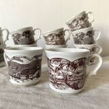 Swiss Landscape earthenware mugs - Italy