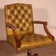 Office Chair Known as Swivel Executive Chair in Mahogany and Leather