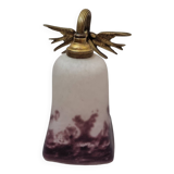 Glass paste wall light, bronze swallows