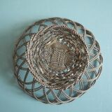 silver-plated metal basket vintage