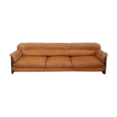 Scandinavian sofa in leather and rosewood