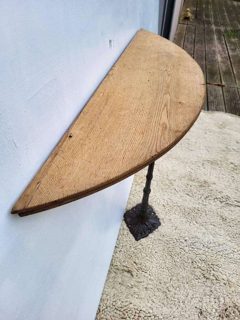 Cast iron foot console 1900 Art Nouveau