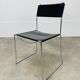 4 chaises Spaghetti de Giandomenico Belotti cuir noir pour Alias