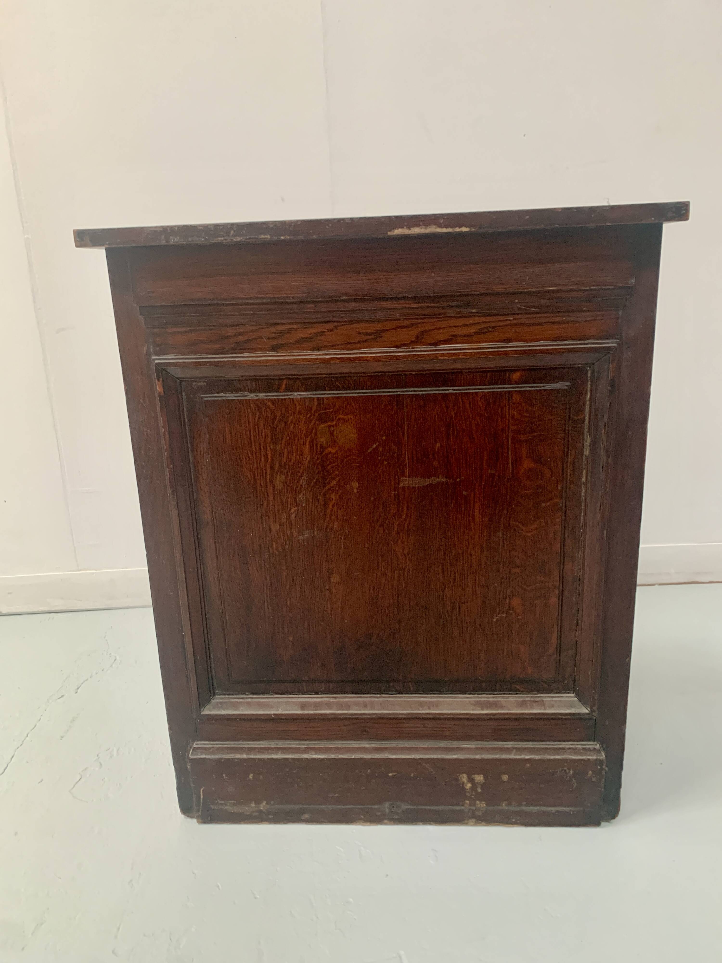 20th century solid oak restaurant cutlery trolley