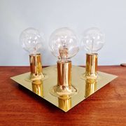 Tubular ceiling light in brass, Cosack Leuchten, 1970