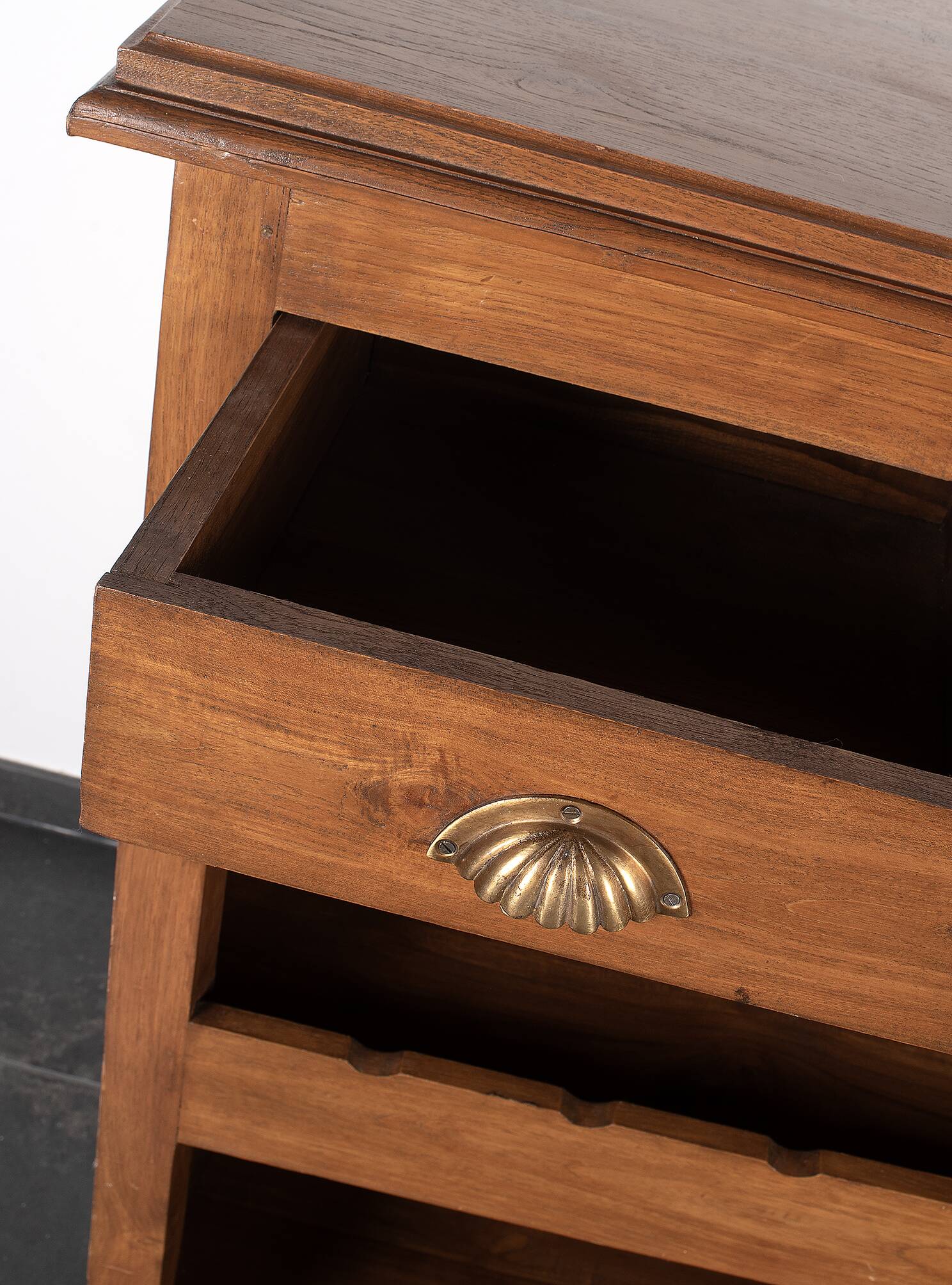Vintage bar cabinet, bottle rack, with drawers
