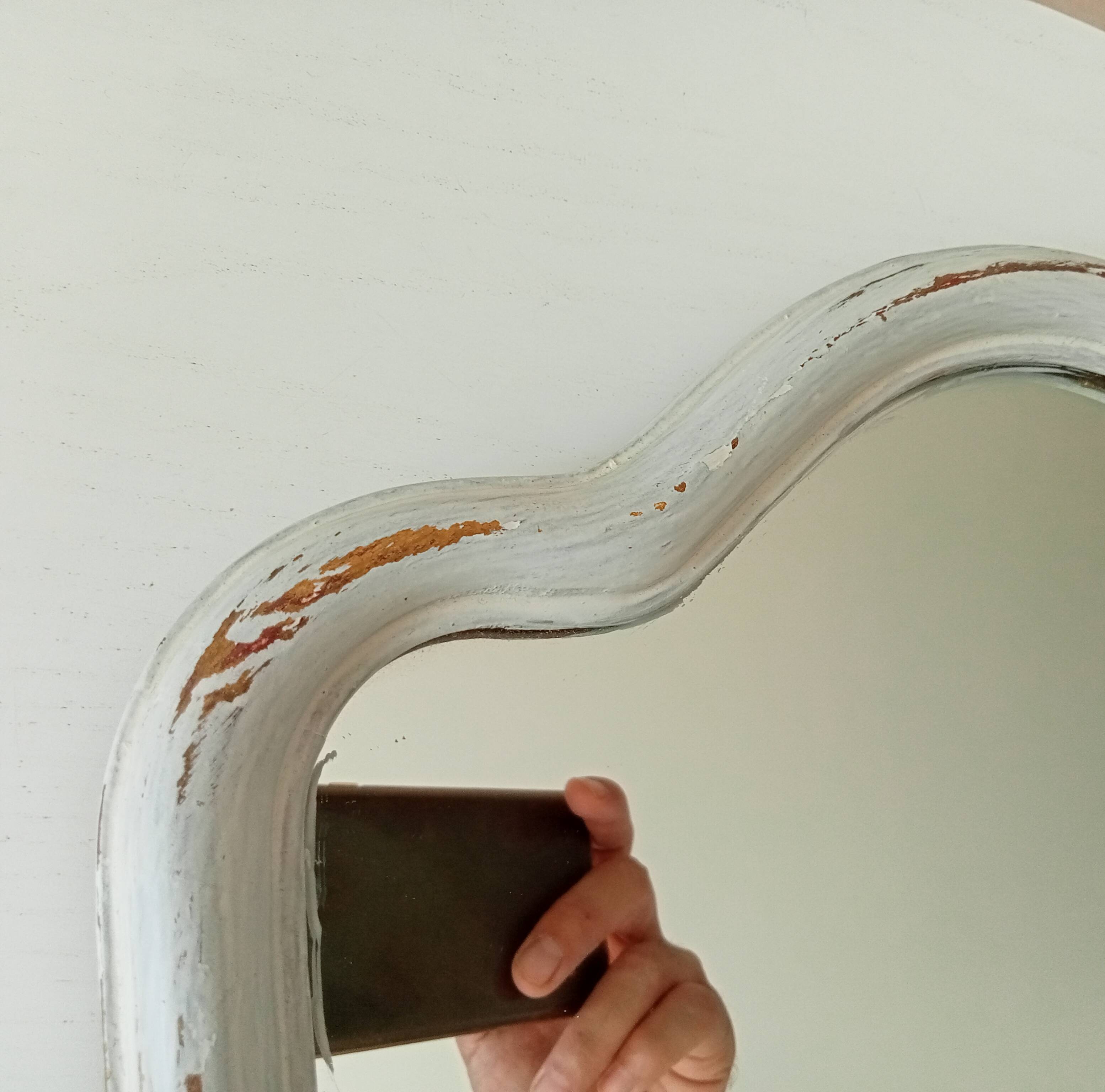 Vintage mirror in wood and stucco 48.5cm*38.5cm