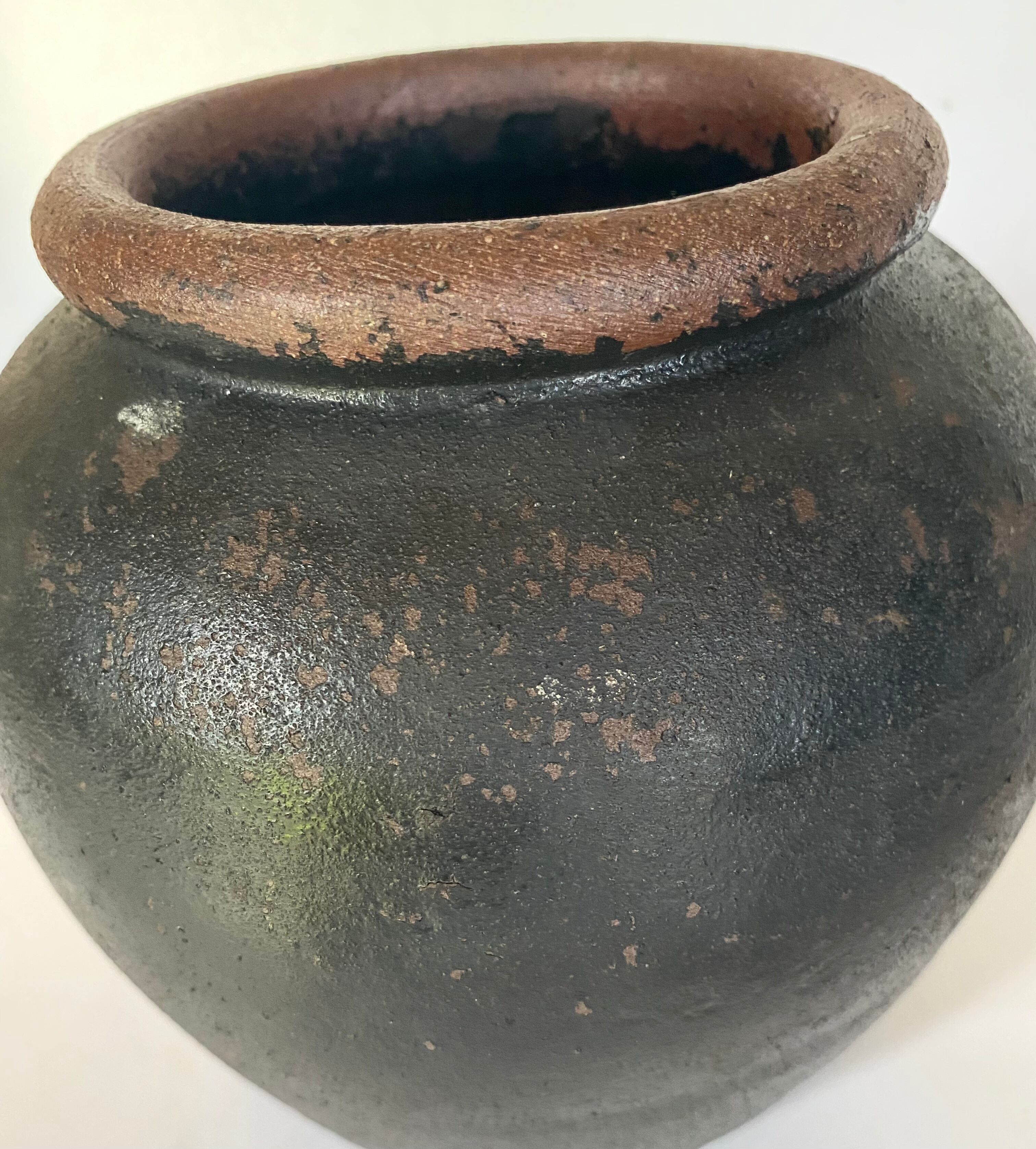 Painted terracotta pot