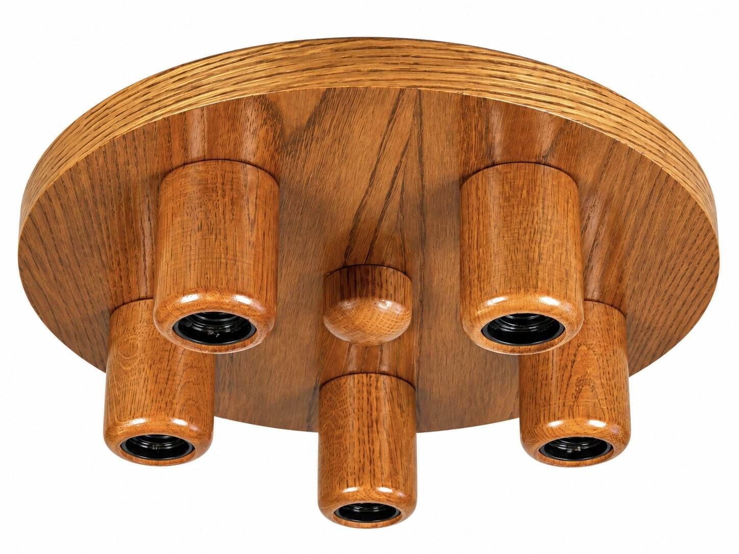 1960s 1970s Ceiling Lamp Brutalist Japandi Style Made in Germany